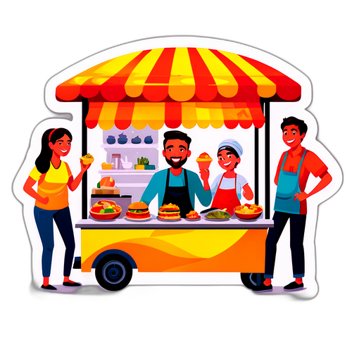 סטיקר דוכן אוכל