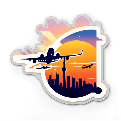 Toronto Airspace Sunset Sticker