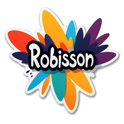 En simpel abstrakt design med 'Robinson'