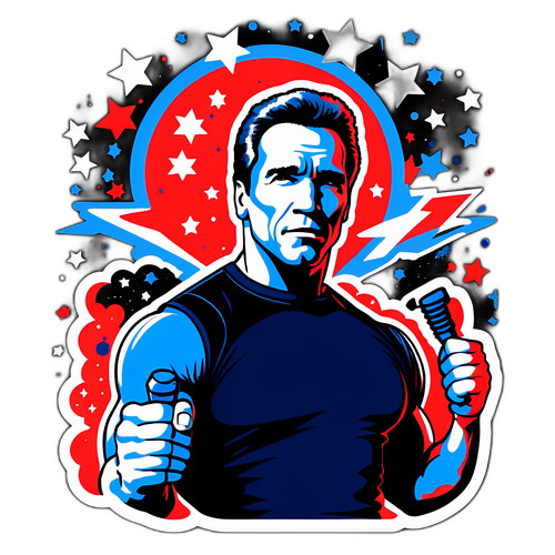 Odvážný Arnold Schwarzenegger s motivačním citátem