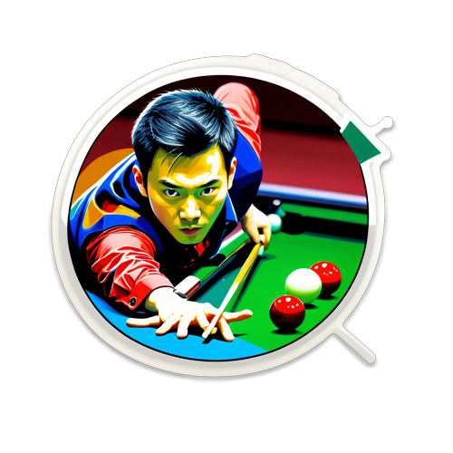 Sticker, der Zhao Xintongs unglaubliche Geschwindigkeit und Präzision als Snookerspieler repräsentiert