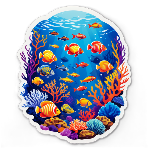 Vibrant Underwater Wonderland Sticker