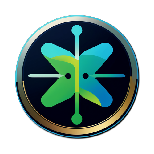 Futurystyczny znaczek z logo XRP