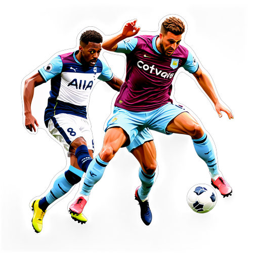 Ілюстрація футбольної боротьби Aston Villa проти Tottenham