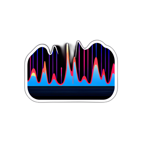 ラジコの音波形にインスパイアされたステッカー