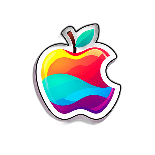 Návrh nálepky s minimalistickým logem Apple
