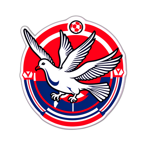 Porumbel zburând cu mingea de fotbal Bayern