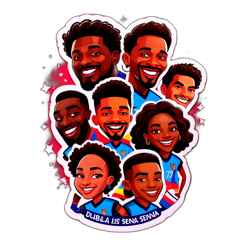 Sticker Celebrando a Diversidade de Jogadores da Dupla Sena