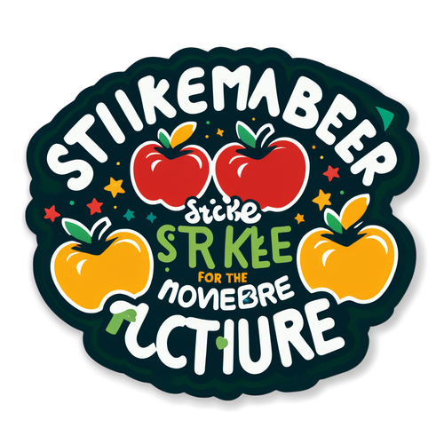 Vrolijke Stickers voor de Leraarsstaking