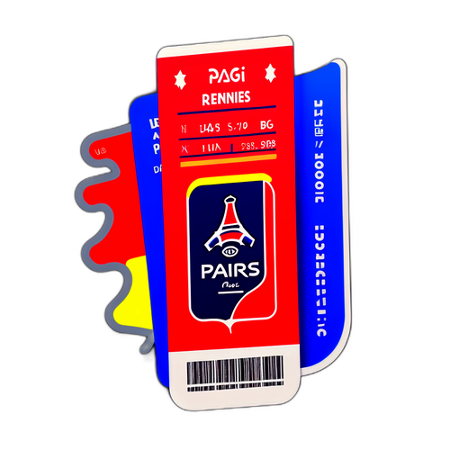 Stiker Tiket Pertandingan PSG vs Rennes