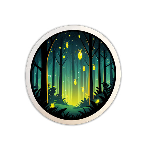 Magical Forest with Fireflies