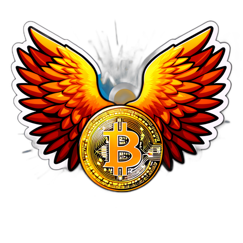 Penggambaran Kreatif Bitcoin dengan Sayap