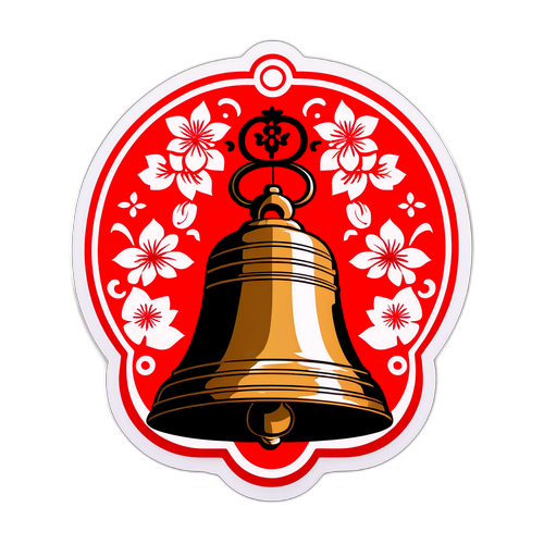 春节钟声贴纸