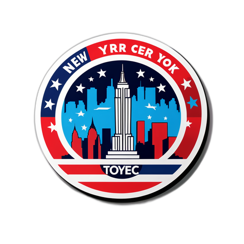 Diseño de pegatina para las elecciones de Nueva York