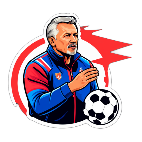 Trenér Metoděj Jílek ve fotbalovém momentu