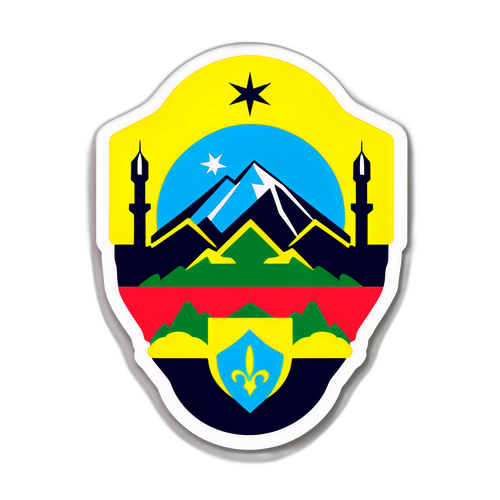 Sticker que simboliza la fortaleza y estrategia de Bucaramanga