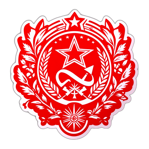 Sowjet-inspiriertes Sticker-Design