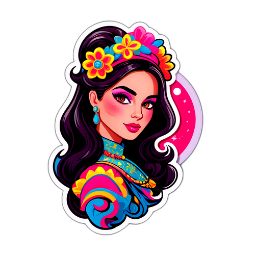 Sticker de Rocío Marengo en estilo glamuroso
