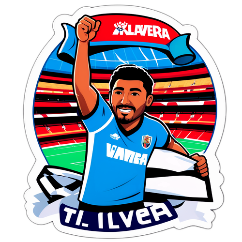 הוא נמצא באיצטדיון מלא אוהדים, מחזיק בבאנר של 'טלאברו נגד ריאל'