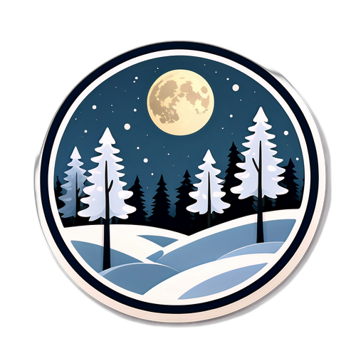 Winterowa Krajina pod Pełnią Księżyca