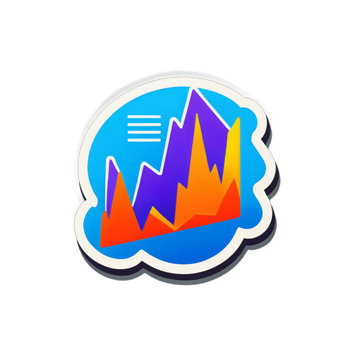 주식 시장 인사이트를 표현하는 현대적인 스티커