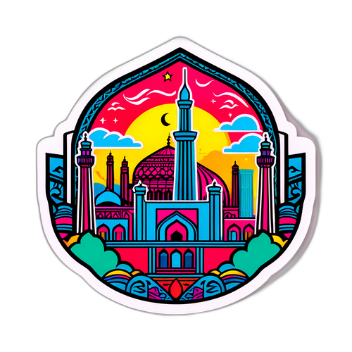 ईरान के प्रतीकों के साथ जीवंत स्टिकर