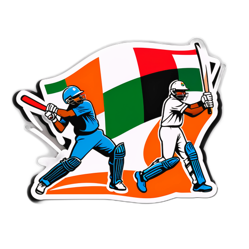 Sticker ya Michezo ya Dina ya Bendera ya UAE na India
