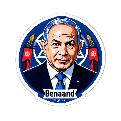 Wzór naklejki z Benjamim Netanyahu