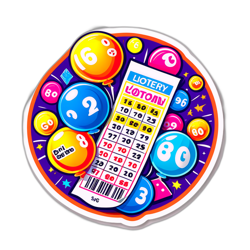 Masayang Sticker ng Lottery Ticket