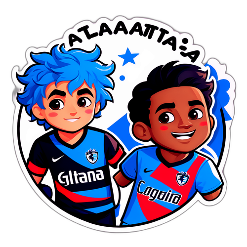 สติ๊กเกอร์น่ารักของการแข่งขัน Atalanta vs Cagliari