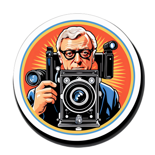 Vintage-sticker av Michael Caine