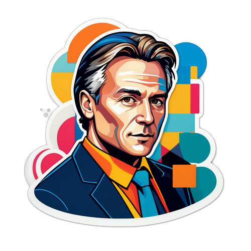 Modernitaide-tyylinen tarra Mikko Spolanderista