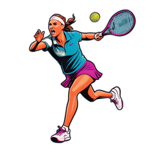 Jucătoare de tenis în mișcare dinamică