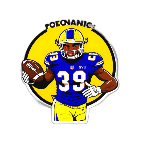 Dynamic Isiah Pacheco Action Sticker
