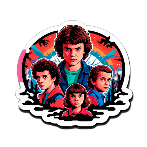 Adesivo Mysterioso ispirato a Stranger Things 5 Parte 2