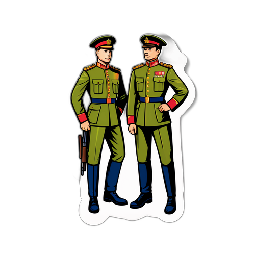 军事制服时尚插图