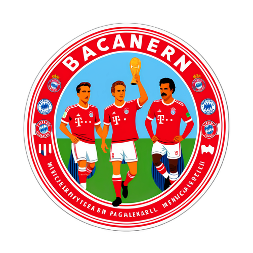 Stickers za Bayern Munich kwa Mtindo wa Kichwa cha Mtwara