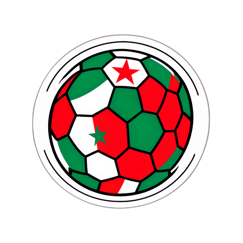 Sticker que celebra la cultura futbolística en Marruecos
