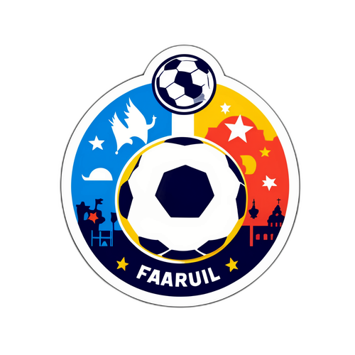 Design creativ cu simboluri fotbalistice pentru meciul Farul Constanța - Botoșani