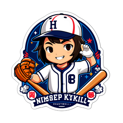 西東京高校野球チームのデザインステッカー