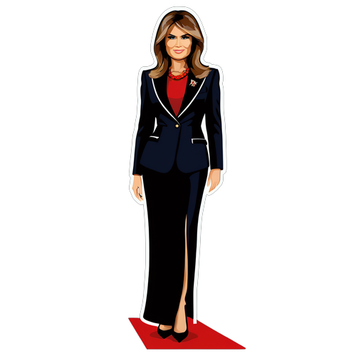 Melania Trump i haute couture på röd matta