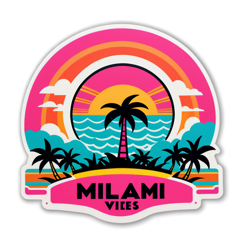 Chấn Động! Khám Phá 'Miami Vibes' Với Logo Inter Miami Nổi Bật Trong Phông Nền Hoàng Hôn!