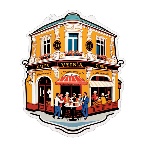 Illustration vintage des cafés de Vienne