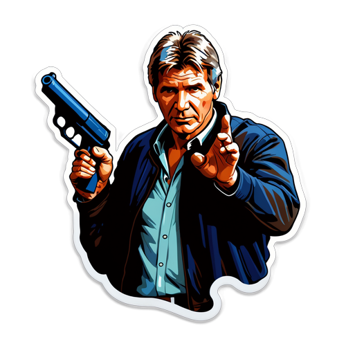 Stickers z Harrisonem Fordem w kultowych scenach filmowych