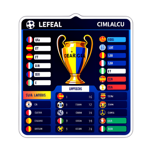 สติกเกอร์ตารางคะแนน UEFA Champions League