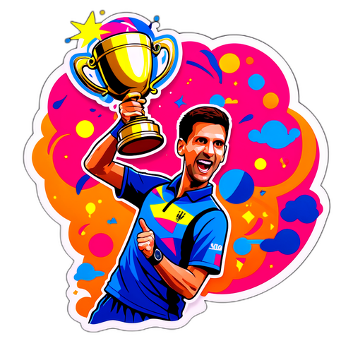 Novak Djokovic Akisherehekea Ushindi