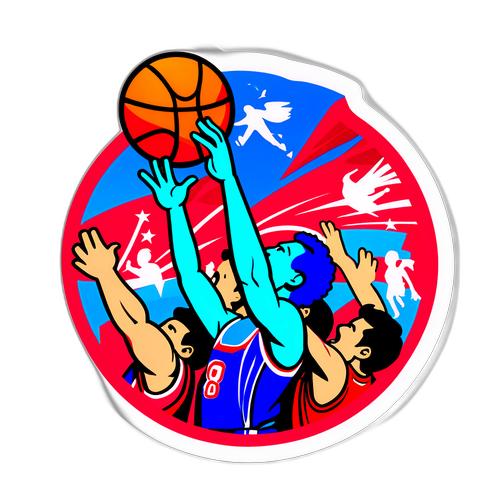 Serbien Basketball Aufkleber