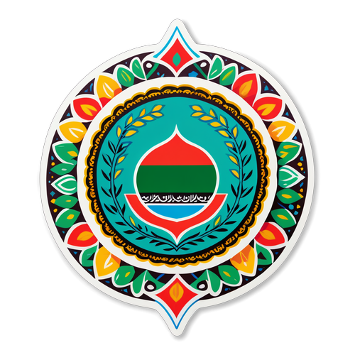 Arte de adesivo que representa a cultura palestina