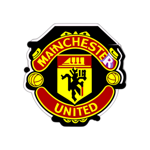Manchester United logó sportos stílusban