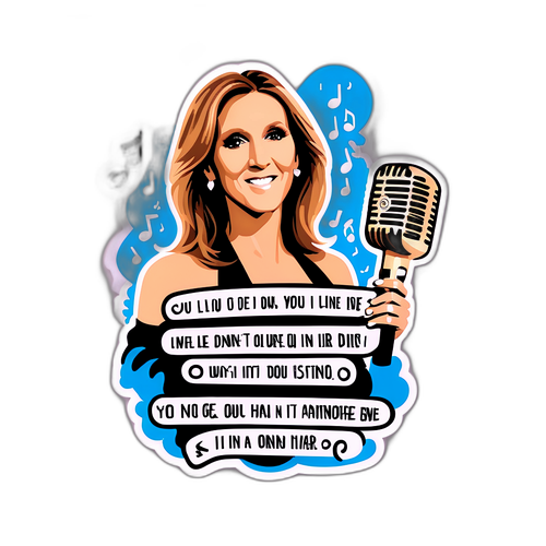 Inspirerende Celine Dion Citaten Stickervormgeving